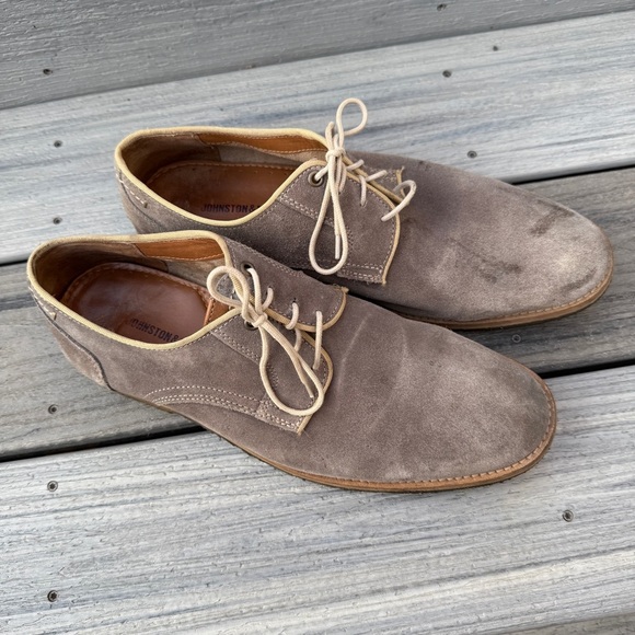 Johnston & Murphy Men's Suede Oxford Shoes 10.5 - Taupe - Picture 10 of 16
